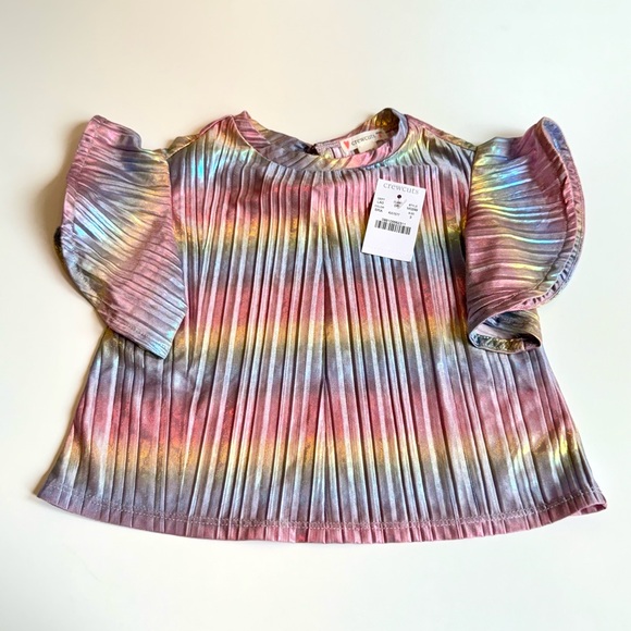 NWT Girls Crewcuts rainbow metallic top size 3 - Picture 1 of 4